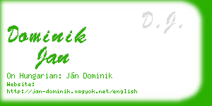 dominik jan business card