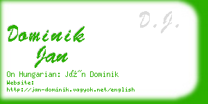 dominik jan business card